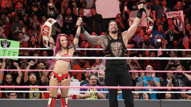 Sasha Banks and Roman Reigns