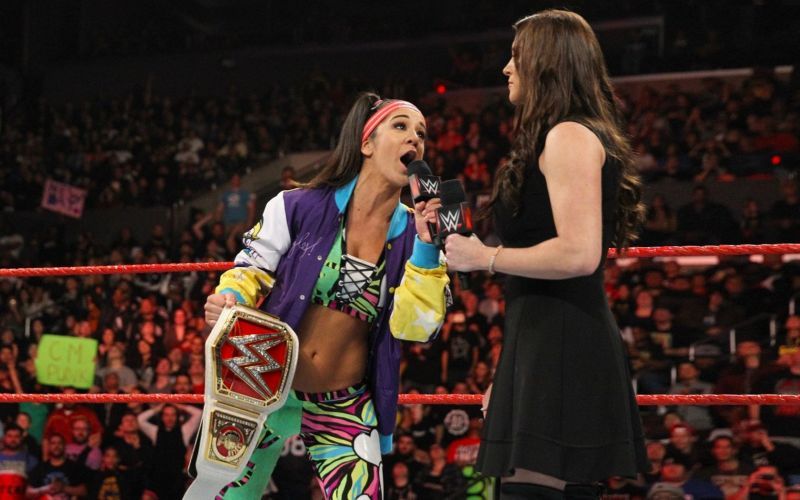 Stephanie McMahon and Bayley