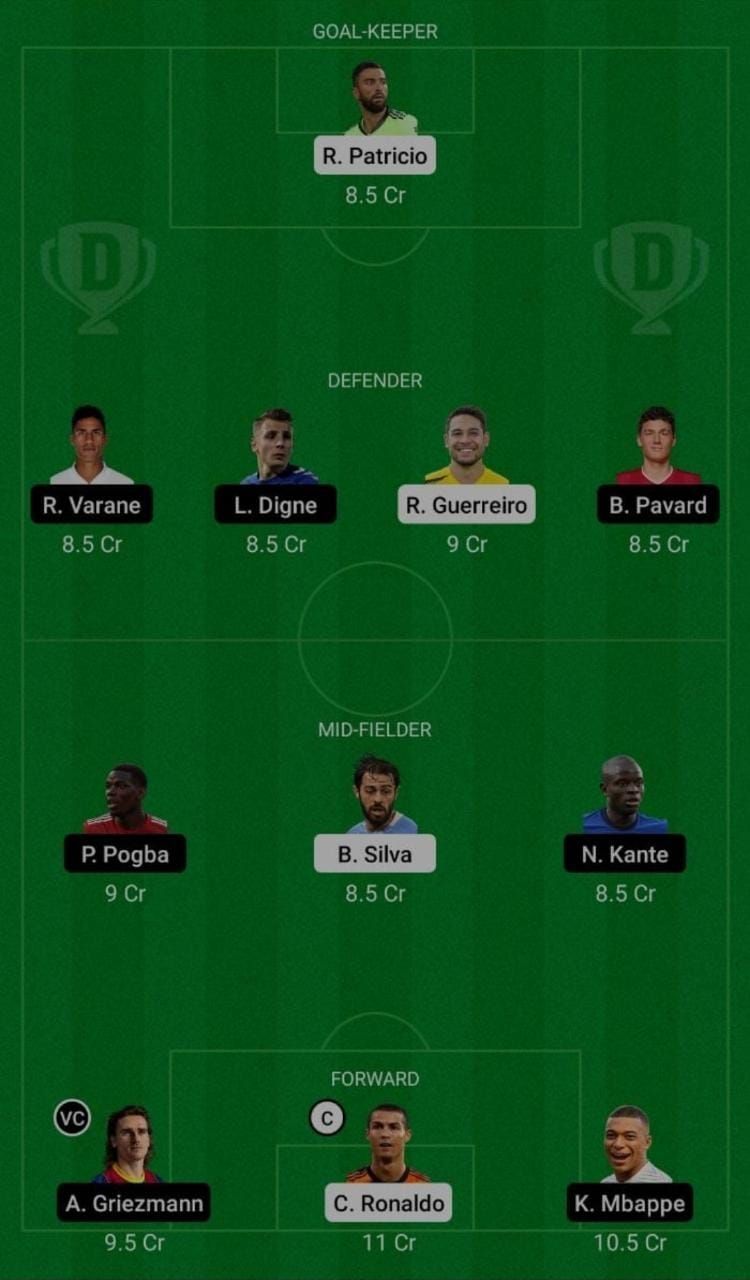 Portugal (POR) vs France (FRA) Dream11 Fantasy Suggestions