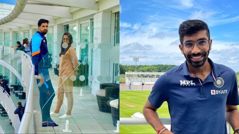 Ishant Sharma with his wife; Jasprit Bumrah at The Ageas Bowl in Southampton