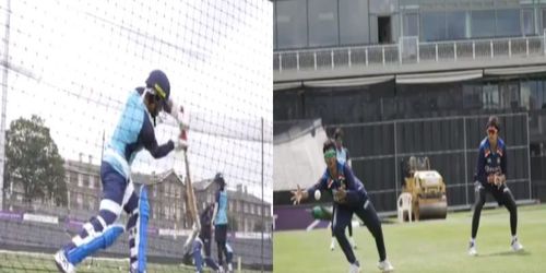 India Women in the nets. Pic: BCCI/ Twitter