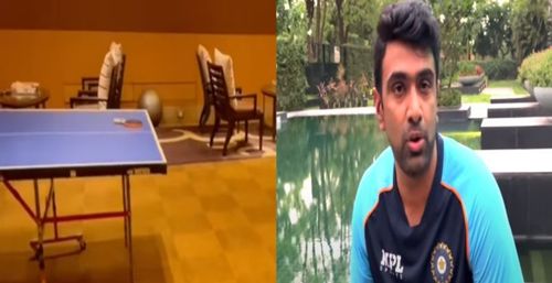 Ravichandran Ashwin shares a glimpse of the recreation room. Pic: Ravichandran Ashwin/ YouTube