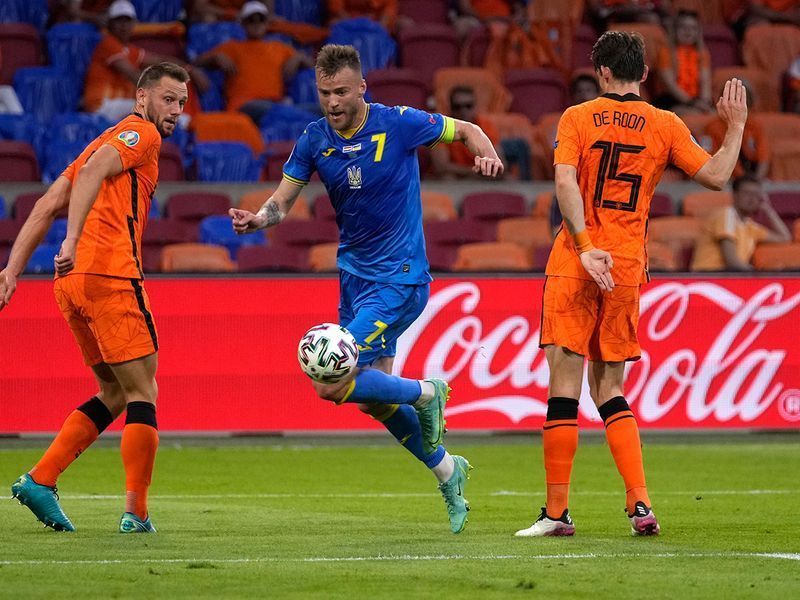 Andriy Yarmolenko is the main attacking threat for Ukraine.