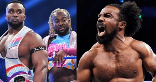 The New Day - Big E, Kofi Kingston, and Xavier Woods.