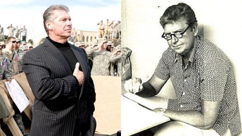 Vince McMahon Jr. (left); Vince McMahon Sr. (right)