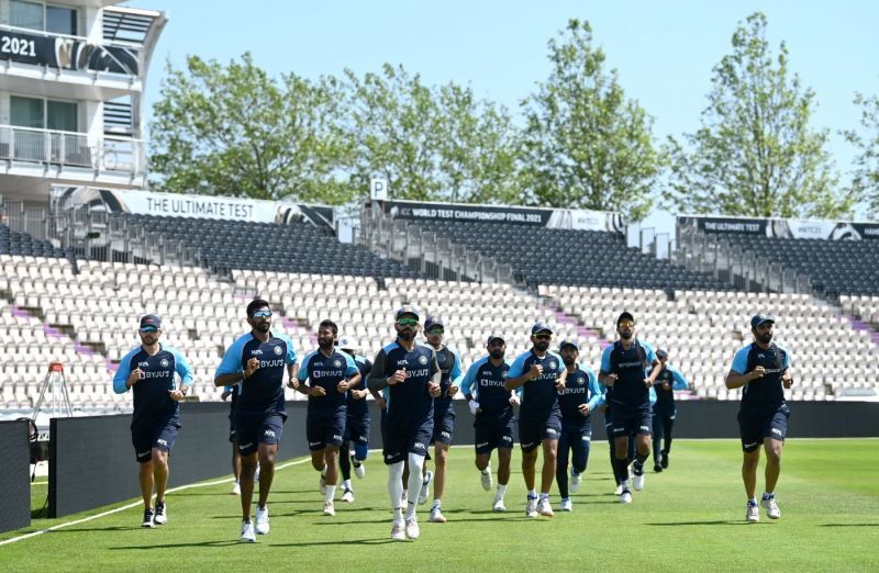 Indian cricketers train ahead of WTC final