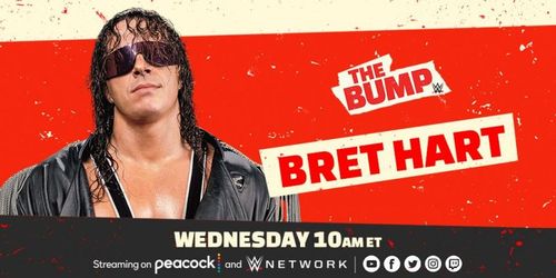 Bret Hart will make an appearance on WWE's The Bump this week.