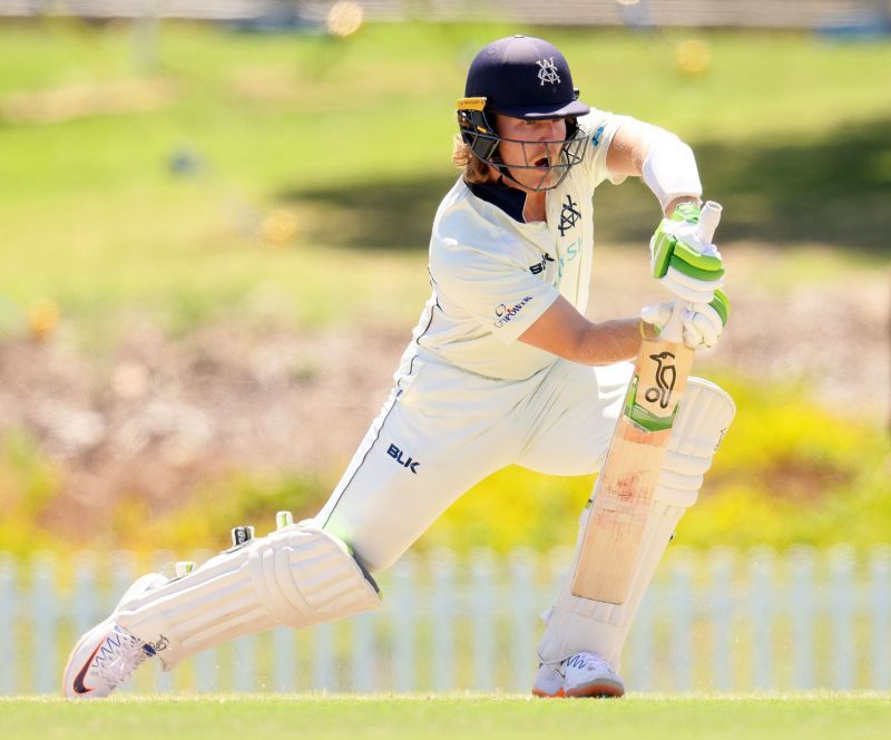 Pucovski batting in the Sheffield Shield before his debut in Test cricket. Image courtesy Getty Images.