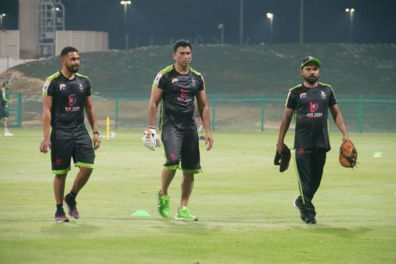 Lahore Qalandars during their practice session. Pic: PSL/ Twitter