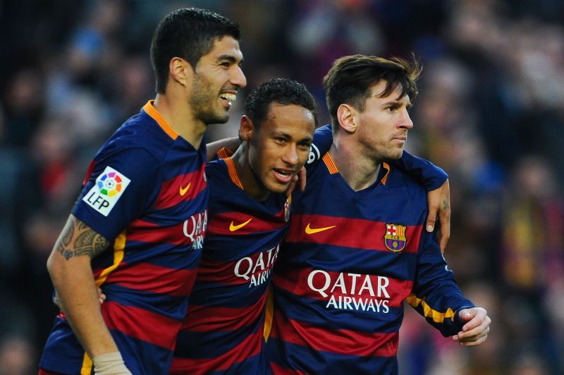 Luis Suarez, Neymar and Lionel Messi