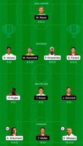 France (FRA) vs Germany (GER) Dream11 Suggestions