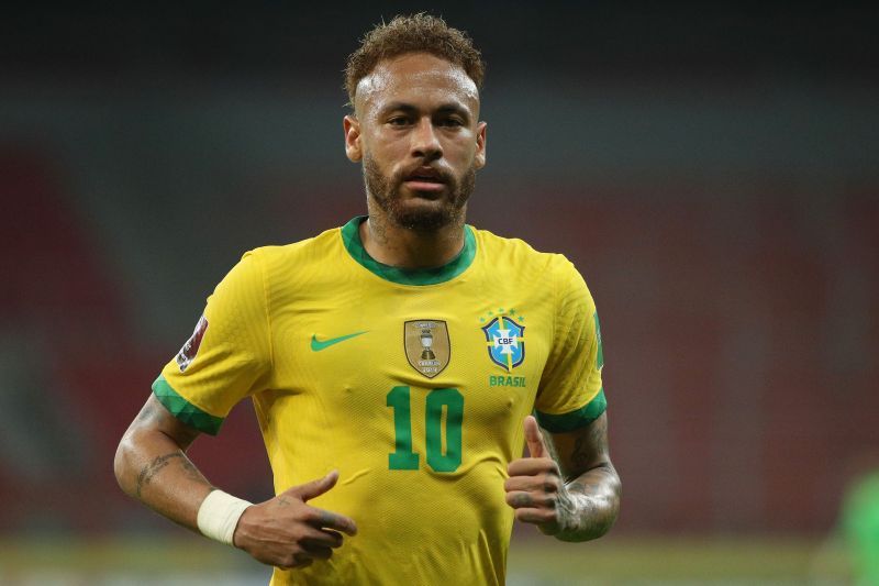 Neymar in action for Brazil