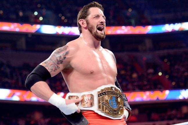 Wade Barrett with the Intercontinental Championship