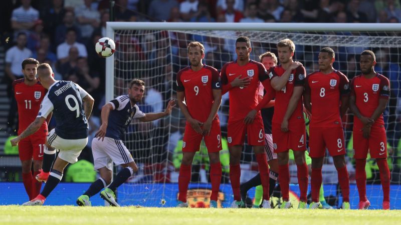 Leigh Griffiths almost gave Scotland a memorable victory over England in 2017 before Harry Kane intervened.