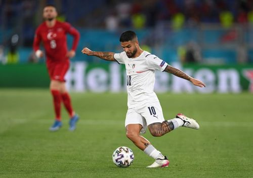 Italy's Lorenzo Insigne scored the third and final goal of the game