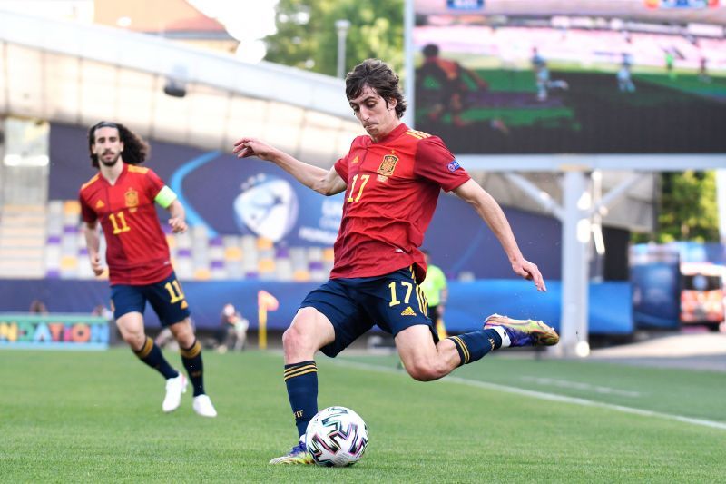 Bryan Gil in action for Spain in the 2021 UEFA European Under-21 Championship