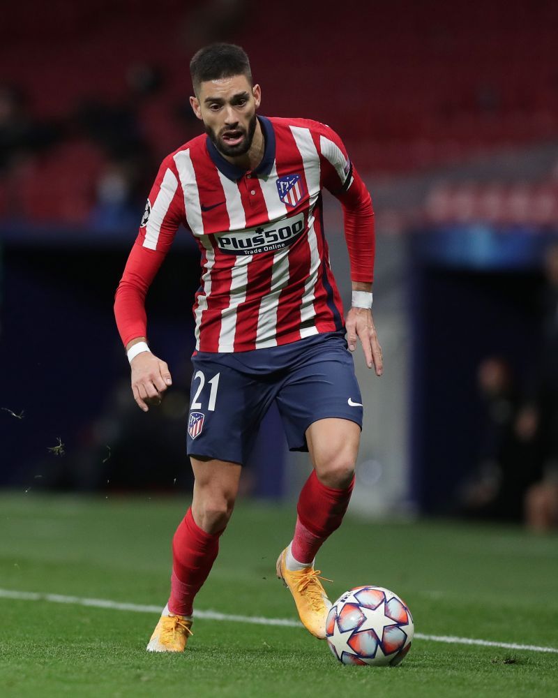 Yannick Carrasco in action for Atletico Madrid during the 2020-21 season