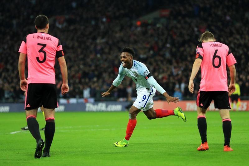 Daniel Sturridge opened the scoring for England, who beat Scotland 3-0 in 2016.