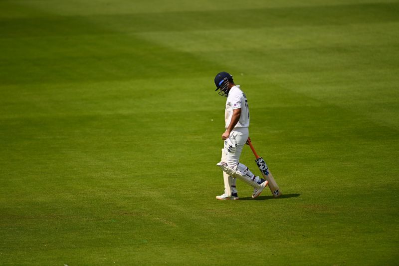 Rishabh Pant walks off after being dismissed. Pic: Getty Images