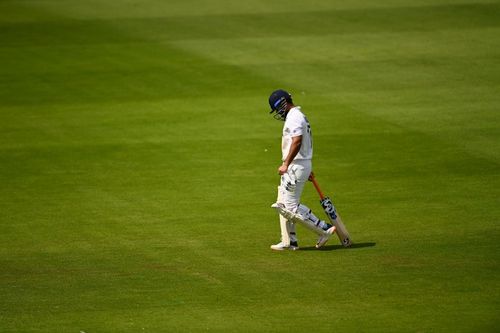 Rishabh Pant walks off after being dismissed. Pic: Getty Images