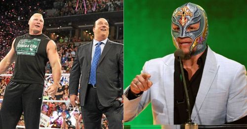 Brock Lesnar and Paul Heyman; Rey Mysterio