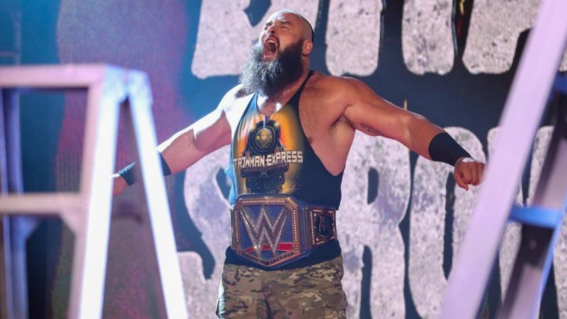 Braun Strowman with the WWE Universal Championship