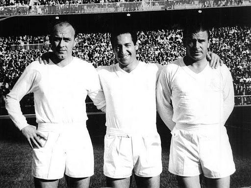 Alfredo Di Stefano, Francisco &#039;Paco&#039; Gento and Ferenc Puskas (Photo cred: Puskas.com)