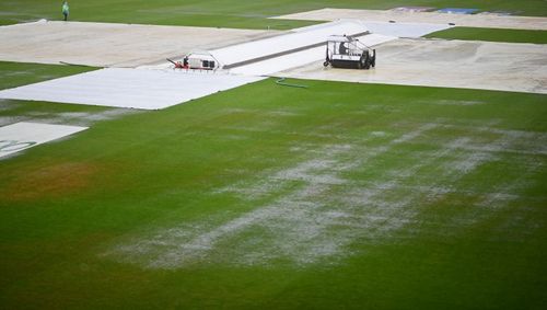 The first day's play of the WTC final at Southampton has been abandoned due to rain and wet outfield.