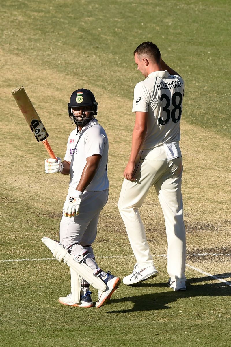 Rishabh Pant in action for the Indian team.