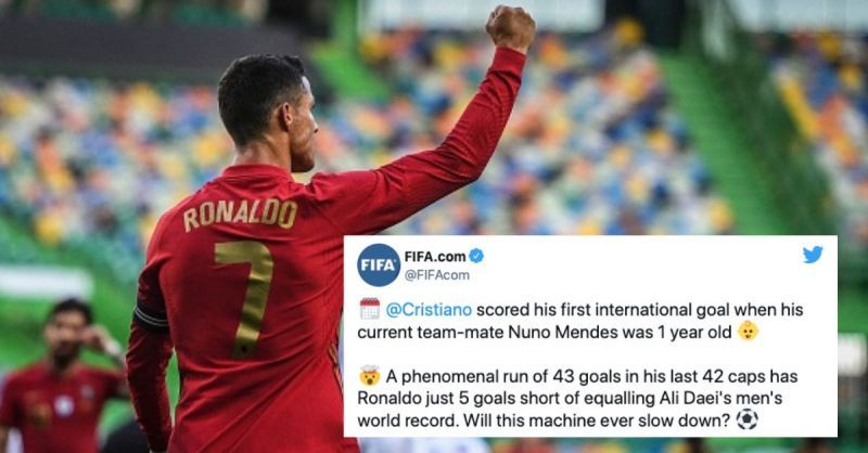 Cristiano Ronaldo scored once again for Portugal
