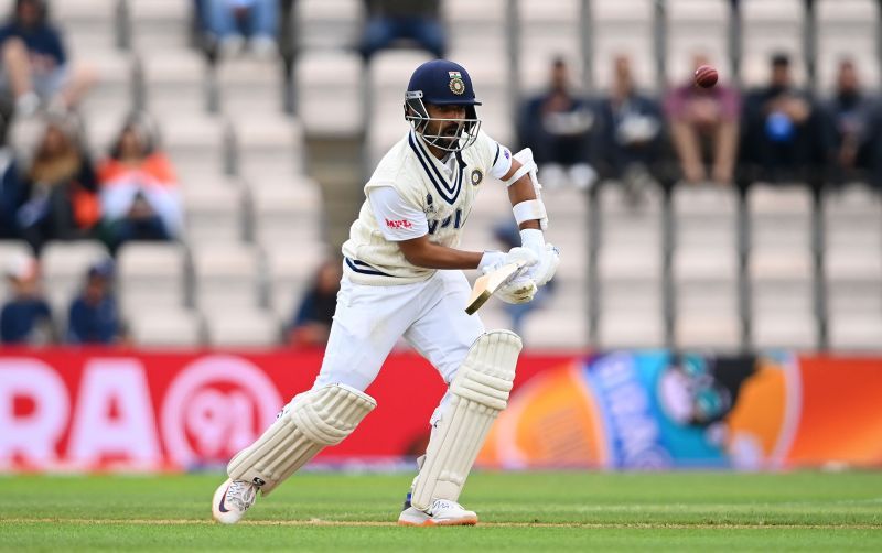 Ajinkya Rahane in action in the WTC Final.