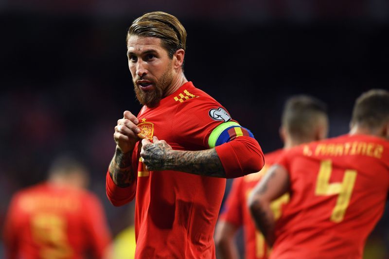 Sergio Ramos scored for Spain against Sweden in Euro 2020 qualification