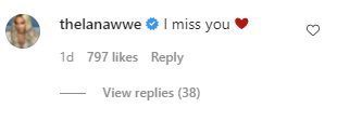 Lana's comment on Asuka's post