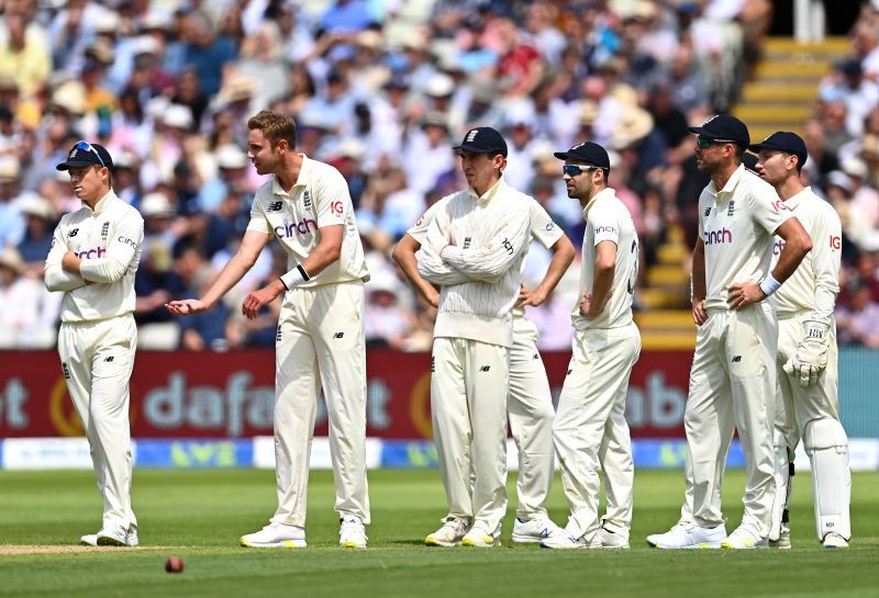 Stuart Broad was visibly upset after Devon Conway was given not out on Day 2.