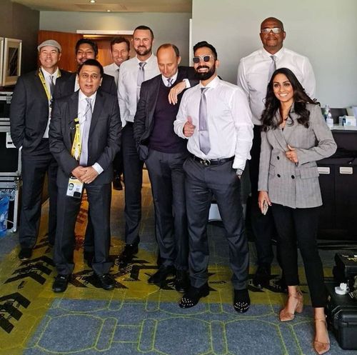 Dinesh Karthik, alongside other members of the ICC commentary panel