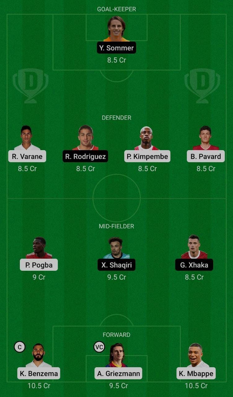 France (FRA) vs Switzerland (SUI) Dream11 Fantasy Suggestions