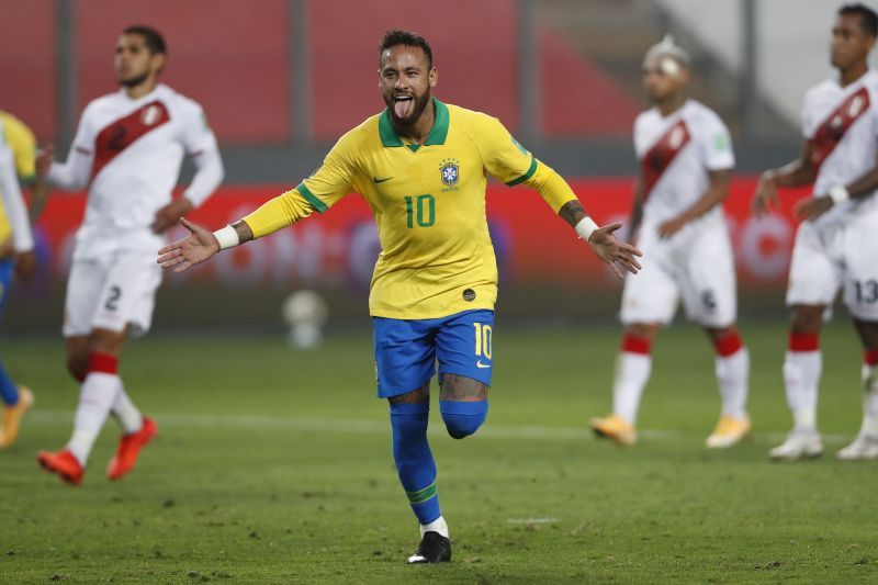 Brazilian star Neymar. (Photo by Paolo Aguilar-Pool/Getty Images)