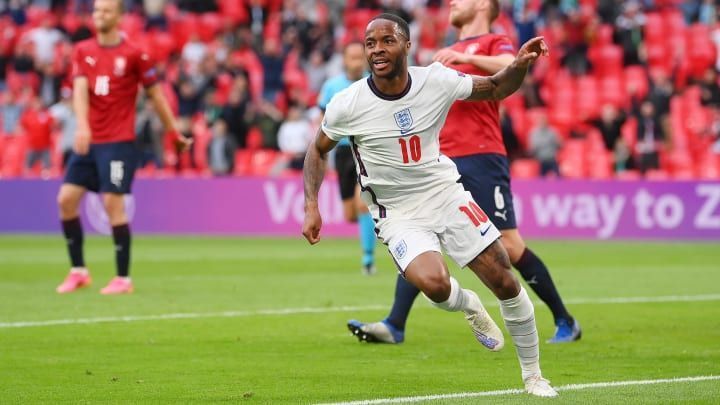 Raheem Sterling has scored both of England&#039;s goals in the Euros so far!