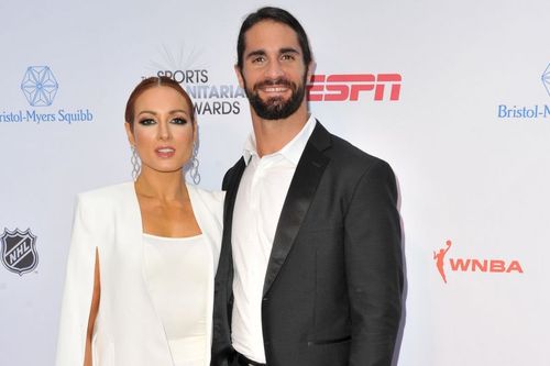 Becky Lynch and Seth Rollins