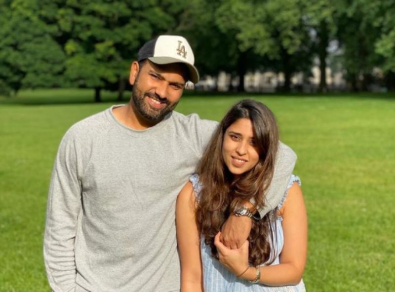 Rohit Sharma and Ritika Sajdeh. Pic: Rohit Sharma/ Instagram