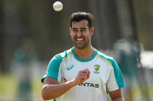 Wes Agar training ahead of the West Indies tour.