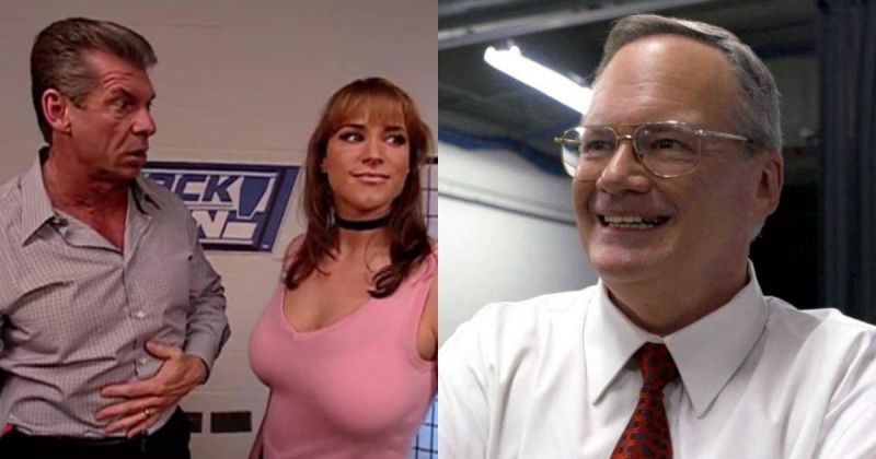 Vince McMahon, Stephanie McMahon, and Jim Cornette.