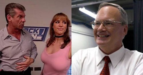 Vince McMahon, Stephanie McMahon, and Jim Cornette.