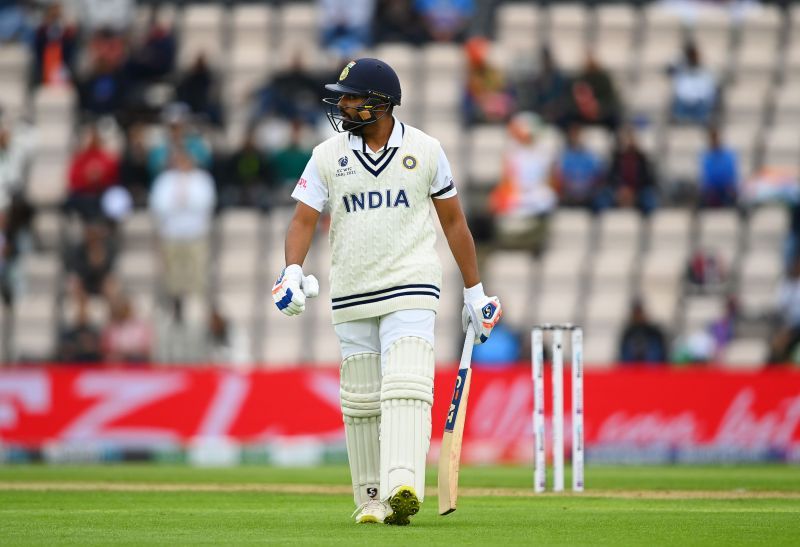 Rohit Sharma departed to the dressing room after scoring 34 runs