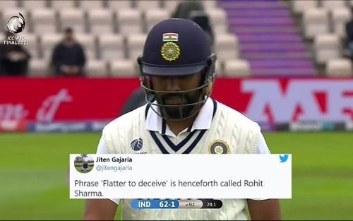 Rohit Sharma couldn't convert his start into a big score once again