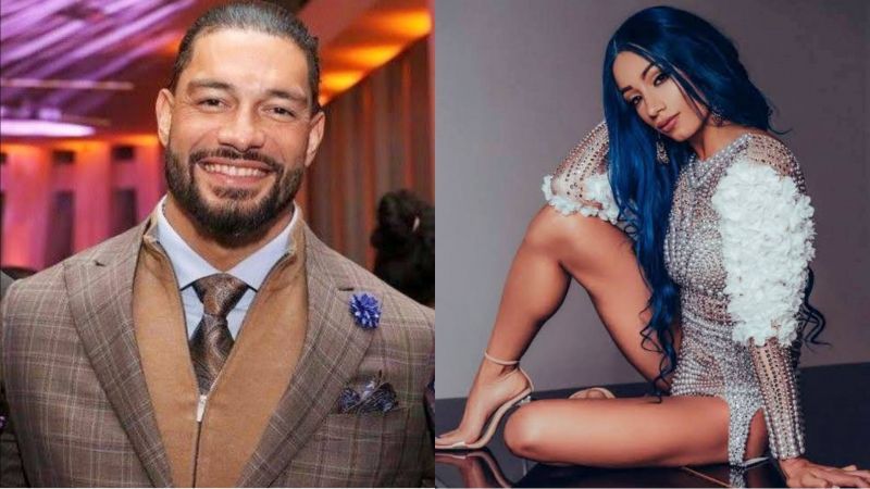 Roman Reigns and Sasha Banks