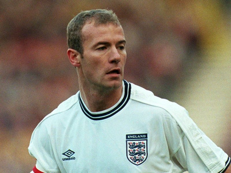 Shearer has 30 goals in 63 matches for England