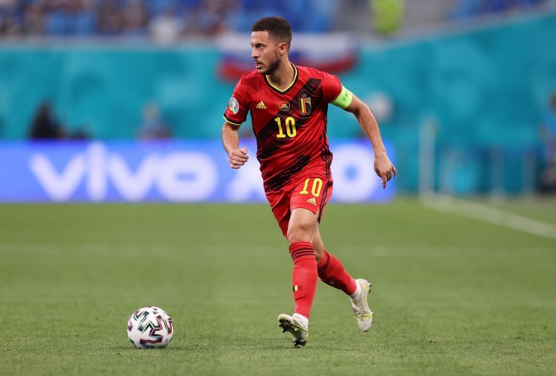 Real Madrid star Eden Hazard captained Belgium from start to finish