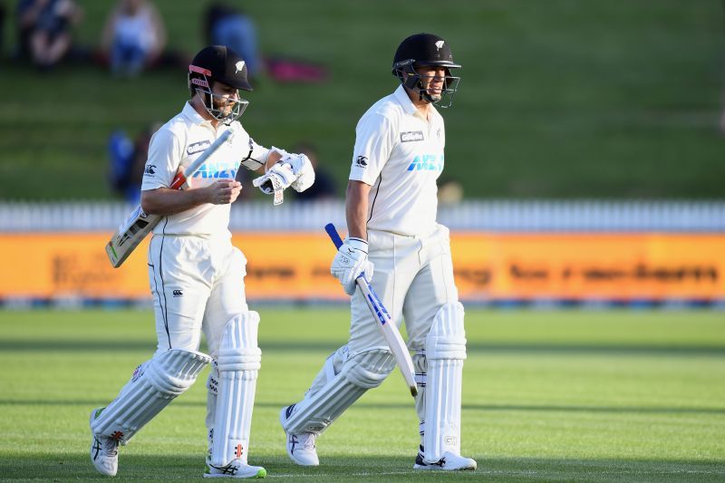 Kane Williamson (L) and Ross Taylor