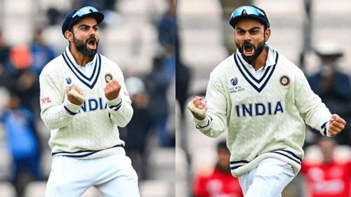 Virat Kohli was pumped up during India's bowling